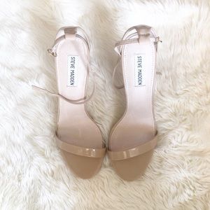 Steve Madden nude striped heels